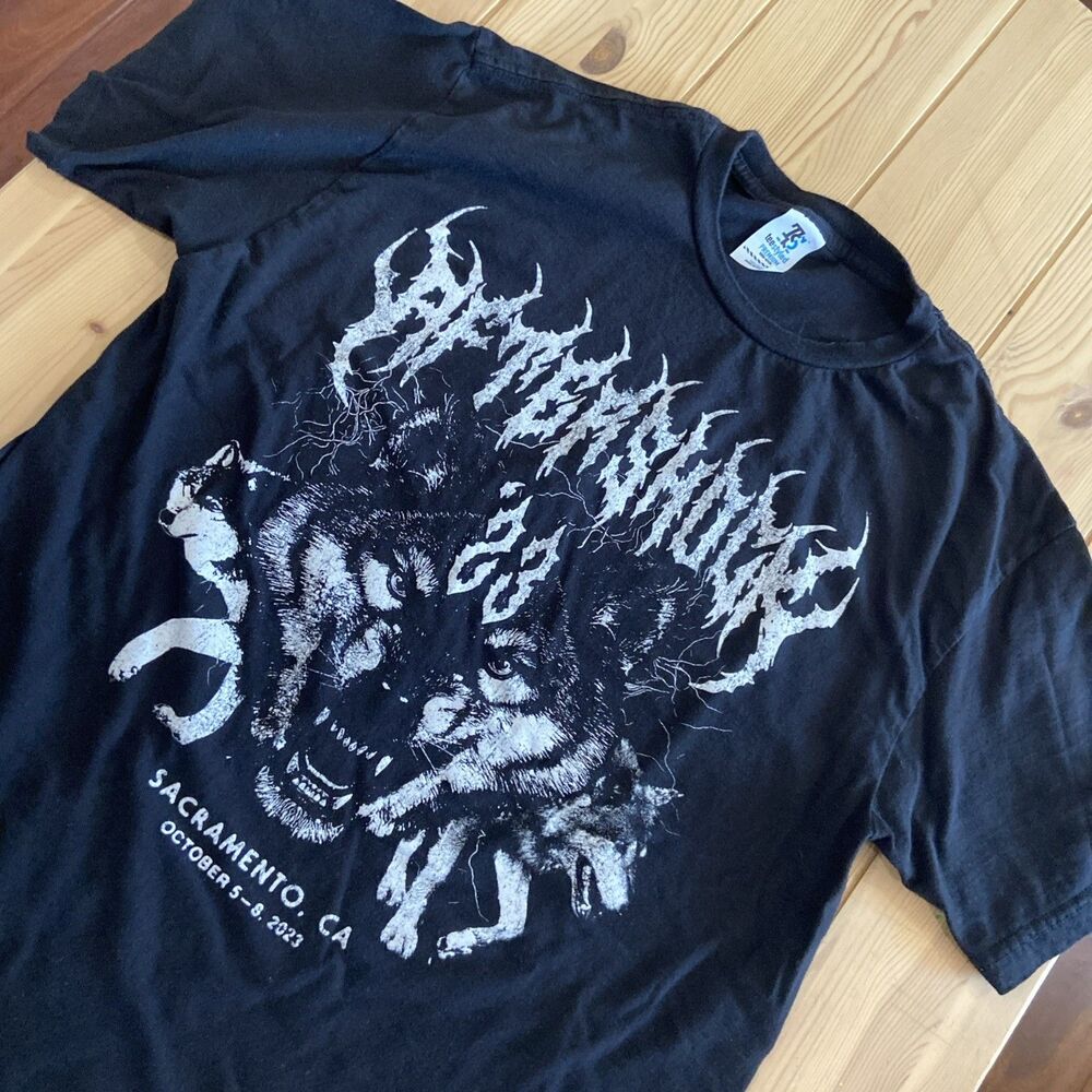 Aftershock 2023 Merch Hunter Shirt LARGE Guns N Roses Tool Avenged Sevenfold